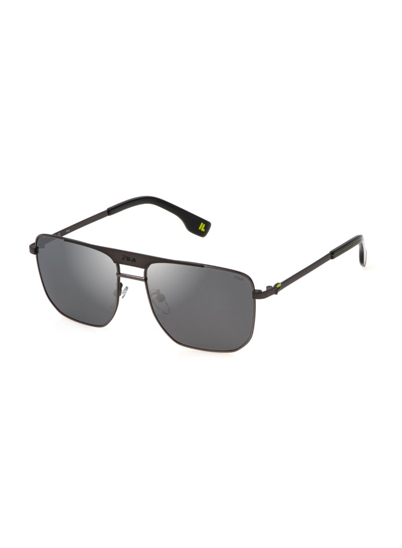 FILA Unisex Navigator Shape  Metal Sunglasses SFI728 57H68X - Lens Size: 57 Mm - Bachelite Semiop.C/Parti Bache - Image 1