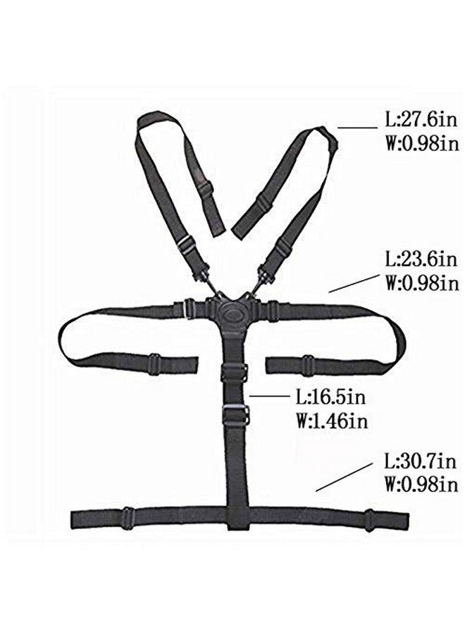 twoworld Baby High Chair Seat Cushion Liner Mat Pad Cover Resistant and High Chair Straps (5 Point Harness) 1 Suit (Fashion Gray) - Image 4