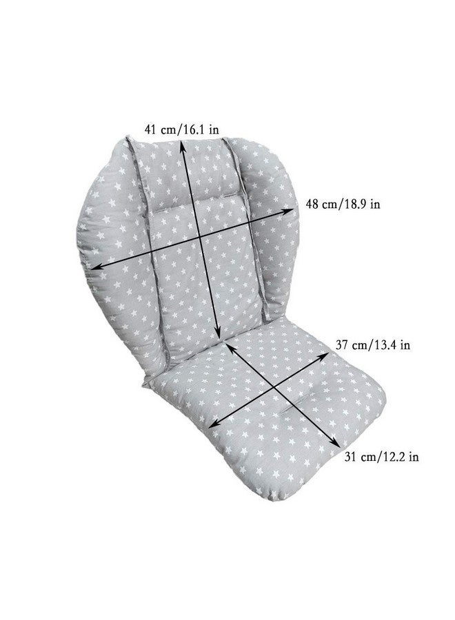 twoworld Baby High Chair Seat Cushion Liner Mat Pad Cover Resistant and High Chair Straps (5 Point Harness) 1 Suit (Fashion Gray) - Image 3