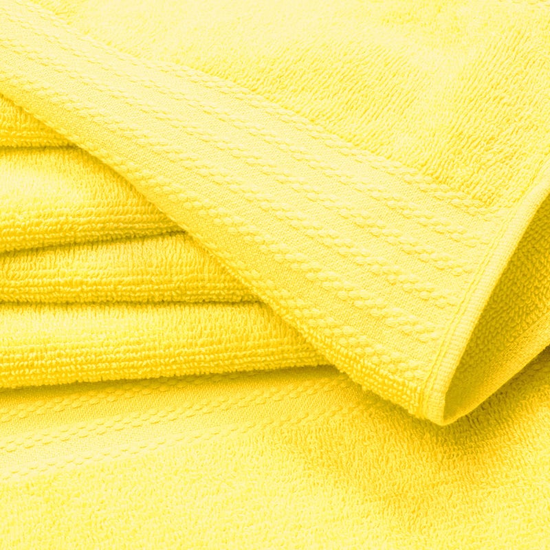 GLAMBURG Premium Cotton 4 Pack Bath Towel Set - 100% Pure Cotton - 4 Bath Towels 27x54 - Ideal for Everyday use - Ultra Soft & Highly Absorbent - Yellow - Image 2