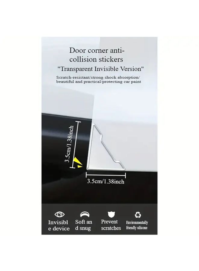 Transparent 2pcs Door Corner Protectors Anti Collision And Scratch Guards - Image 2