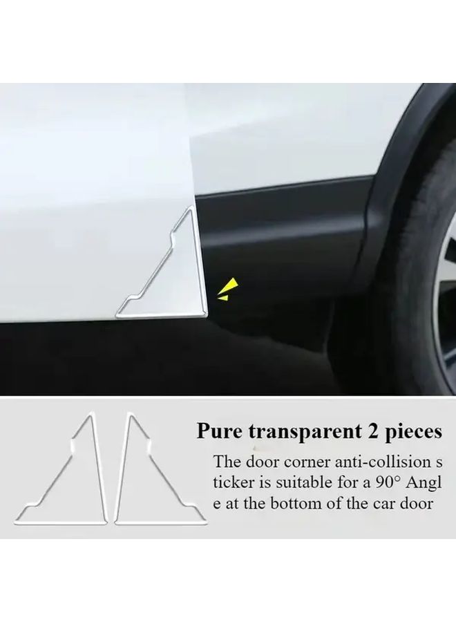 Transparent 2pcs Door Corner Protectors Anti Collision And Scratch Guards - Image 1