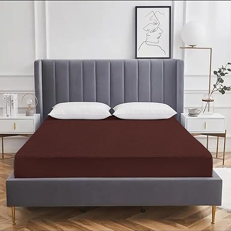 Oxinexx 100 Waterproof Ultra Soft Cotton Feel Terry Mattress Protector King Size 78x72 Inches Breathable Hypoallergenic Fitted King Size Bed Protector Cover 78x72 inch 65x6 Feet - Image 1