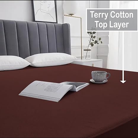 Oxinexx 100 Waterproof Ultra Soft Cotton Feel Terry Mattress Protector King Size 78x72 Inches Breathable Hypoallergenic Fitted King Size Bed Protector Cover 78x72 inch 65x6 Feet - Image 3