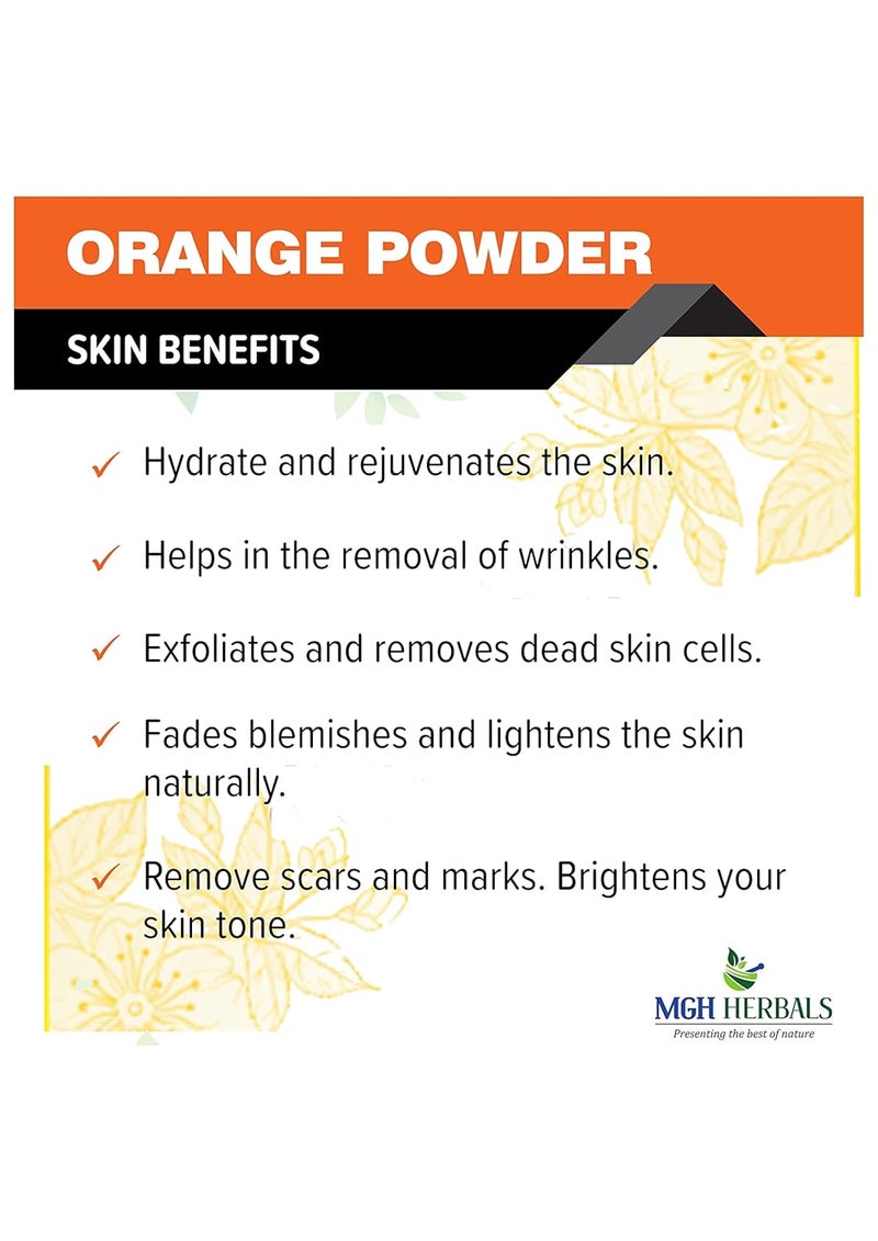 MGH Herbals MGH Herbals Orange Peel Powder For Skin And Face 200 Grams 100 Natural PreservativeFree No Chemcial  - Image 4