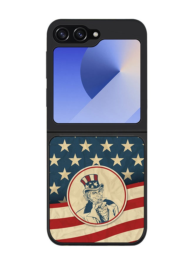 Stylizedd Rugged Black edge case for Samsung Galaxy Z Flip7 FE, Slim fit Soft Case Flexible Rubber Edges Anti Drop TPU Gel Thin Cover -  We Want You - Image 1