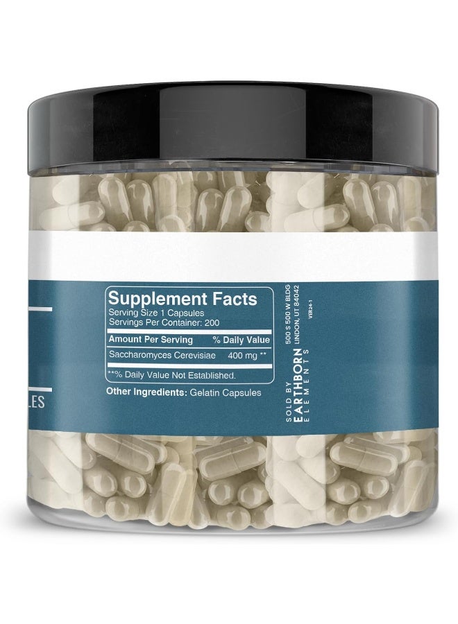 earthborn elements Brewer'S Yeast (200 Capsules) Lab-D Purity, Cardiovascular, Healthy Digestion* - Image 2