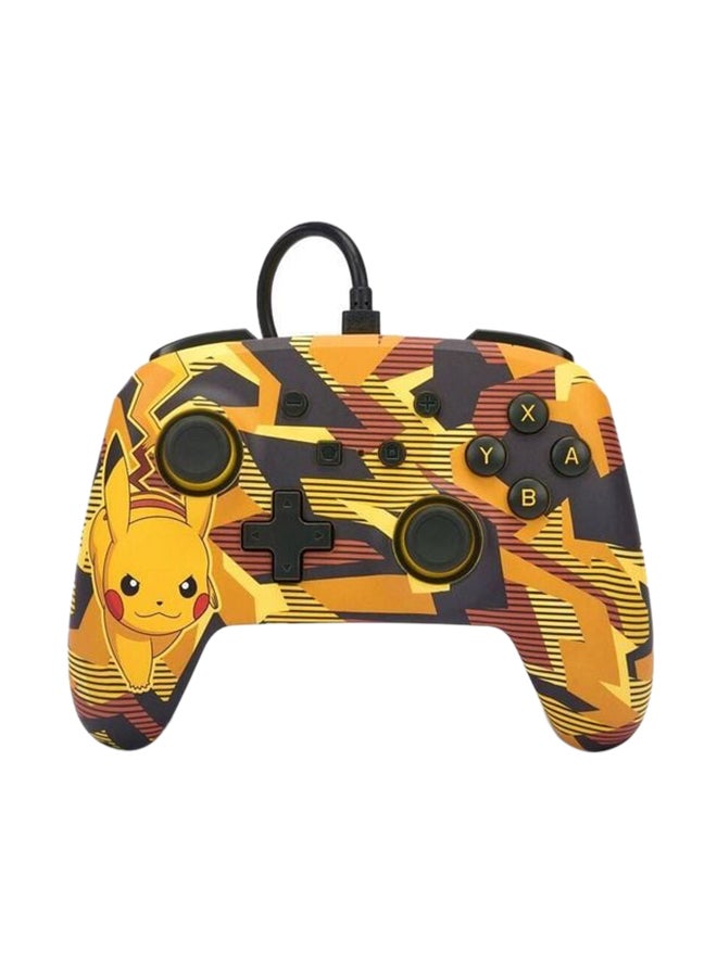 PowerA Enhanced Camo Storm Pikachu Switch Wired Controller - Image 1