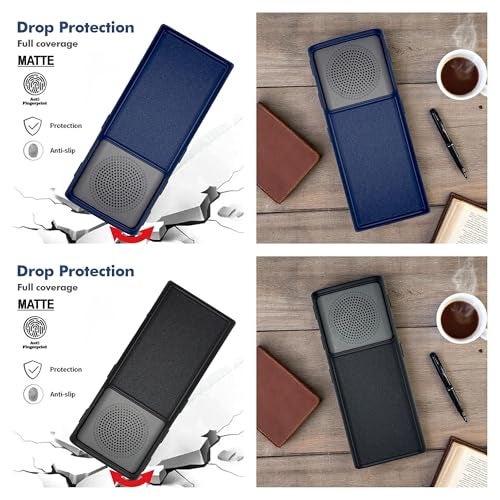 ZAOMA Premium Leather Design TPU Back Cover Case Compatible for HMD 130 Music DS Model No. : TA-1714 Keypad Mobile Feature Phone Rugged Case - (Pack of 2) - Image 5