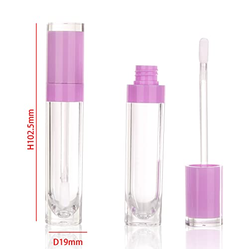 COSIDEA 26 pcs Empty 8ml Lip Gloss Tubes with clear Wand，Round Purple Lipgloss Containers，DIY cosmetic packing Container Bulk Wholesale - Image 2