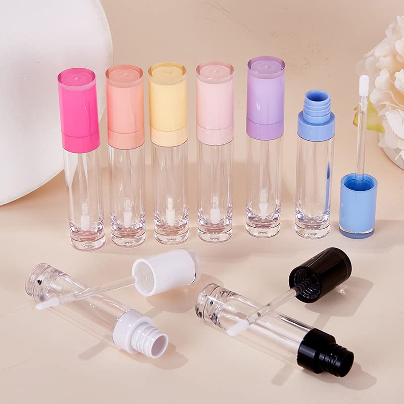 COSIDEA 26 pcs Empty 8ml Lip Gloss Tubes with clear Wand，Round Purple Lipgloss Containers，DIY cosmetic packing Container Bulk Wholesale - Image 4