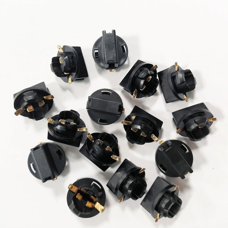 Alopee T10 Twist Lock Socket 194 168 Wedge Base Holder for W5W 2825 Auto Dashboard Instrument Panel Gauge Cluster Light Door Light Bulbs Holder DC 12V, Pack of 15 - Image 4