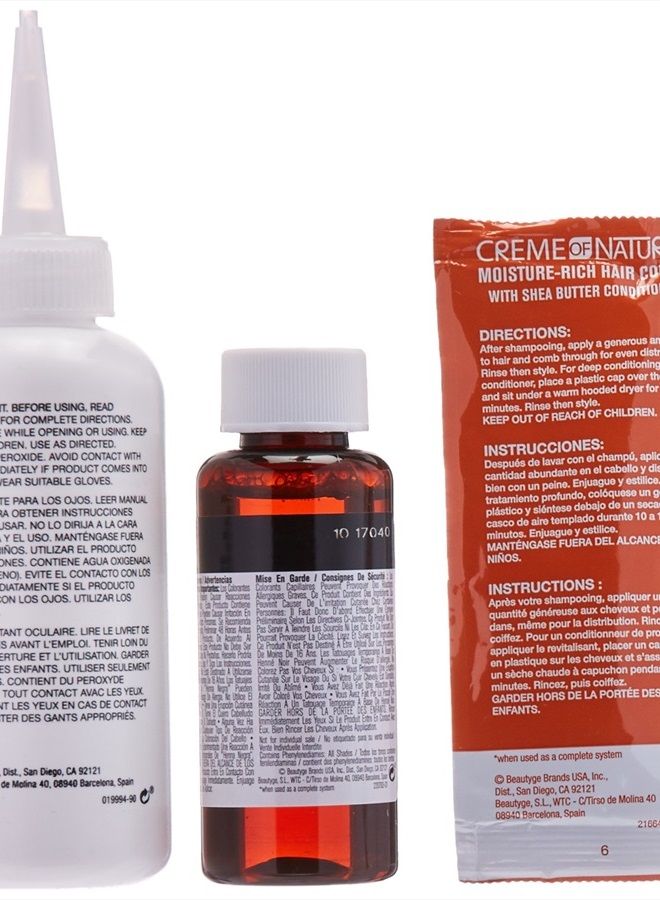 Creme of Nature Moisture Rich Hair Color Kit, C10 Jet Black, 1 Application - Image 3