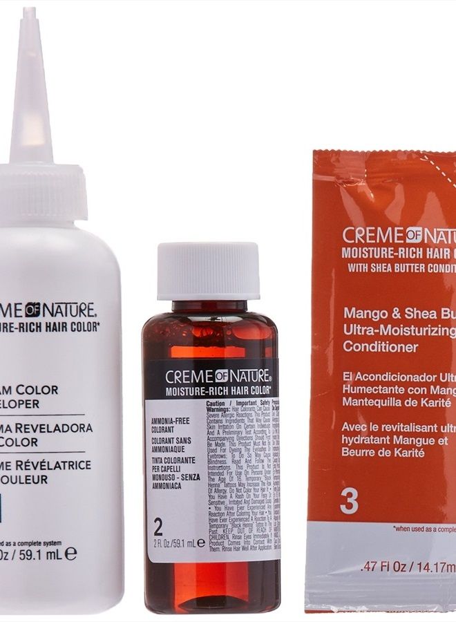 Creme of Nature Moisture Rich Hair Color Kit, C10 Jet Black, 1 Application - Image 2