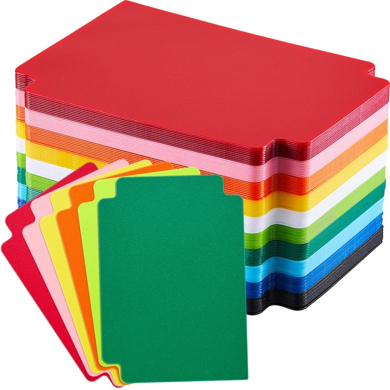 Suilung 100 Pcs Trading Card Dividers Plastic Card Dividers, Frosted Separator with Tabs Standard Vertical Compatible with MTG Games Sports TCG, 2.7 x 3.8 Inches (Multicolor) - Image 1