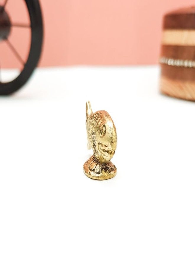 DOKCHAN Brass Animal Fish Sculpture Statue Handcrafted Decorative Showpiece Idol for Home, Office Decor (Size : 3cm | Weight : 22gm Approxe) - Image 2