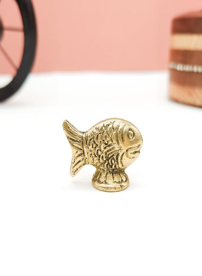 DOKCHAN Brass Animal Fish Sculpture Statue Handcrafted Decorative Showpiece Idol for Home, Office Decor (Size : 3cm | Weight : 22gm Approxe) - Image 5