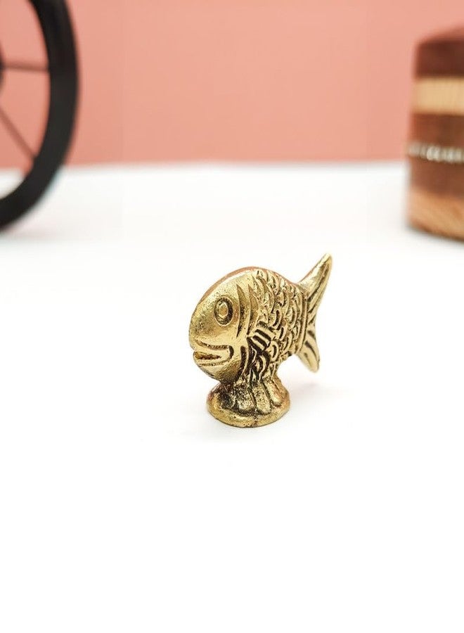 DOKCHAN Brass Animal Fish Sculpture Statue Handcrafted Decorative Showpiece Idol for Home, Office Decor (Size : 3cm | Weight : 22gm Approxe) - Image 4