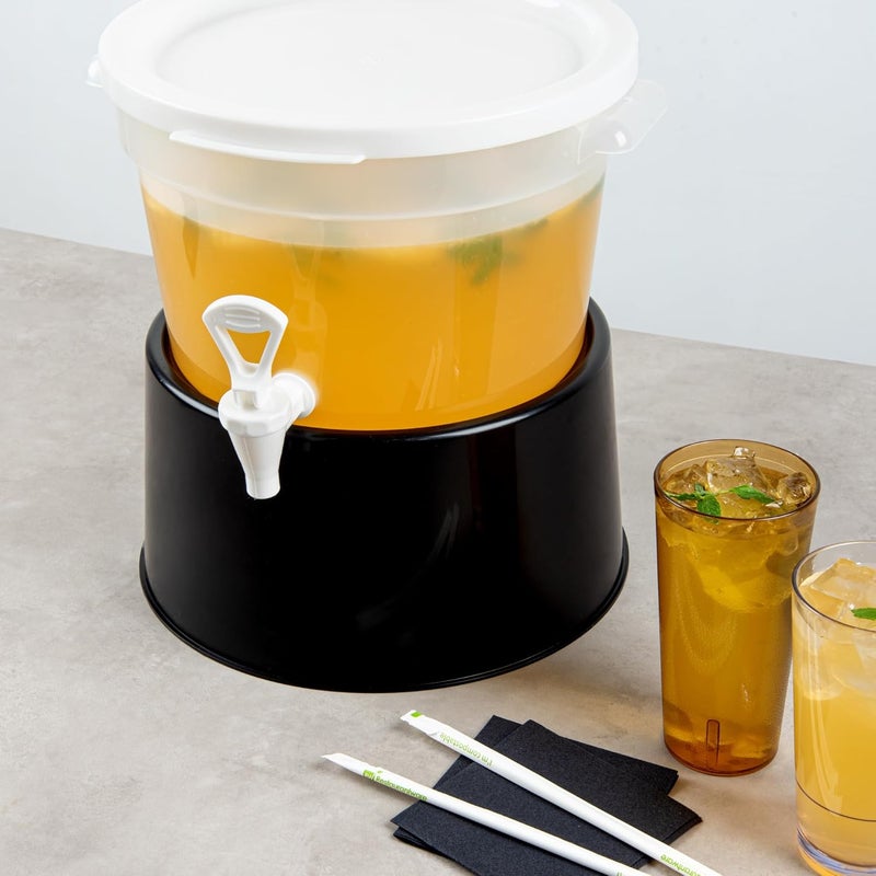 Restaurantware  BASE ONLY Bev Tek Beverage Dispenser Base 1 Durable Dispenser Base  Dispensers Sold Separately For 3 And 6 Gal Dispensers Black Plastic Drink Dispenser Base Dishwashable - Image 3