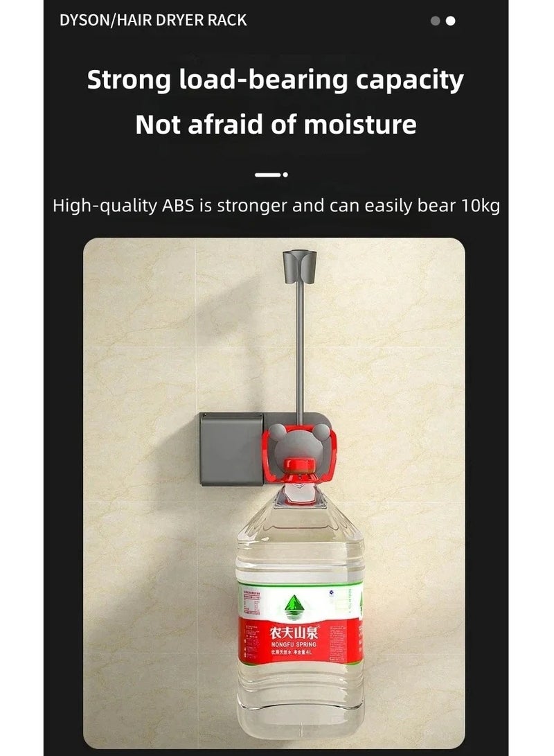 AROAQ Bathroom Shelf On The Wall No Drilling Multifunctional Storage Shelves Bathroom Organizer Hair Dryer Holder Toilet Cradle - Image 3