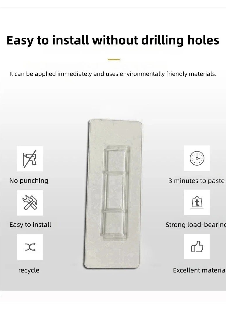 AROAQ Bathroom Shelf On The Wall No Drilling Multifunctional Storage Shelves Bathroom Organizer Hair Dryer Holder Toilet Cradle - Image 4