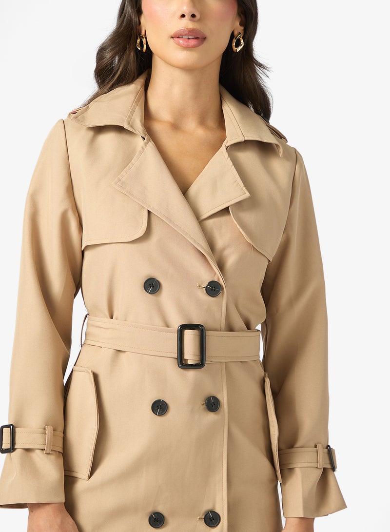 ايلا معطف ترنش متوسط الطول - Image 3