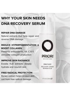 PRIORI Priori Skincare DNA Recovery Serum Repairing, Correcting Age Defying Day & Night Face Treatment Free Radical Protection Beauty Boost Intense Hydration Oil Free Fragrance Free 1.7 fl oz  - Image 2
