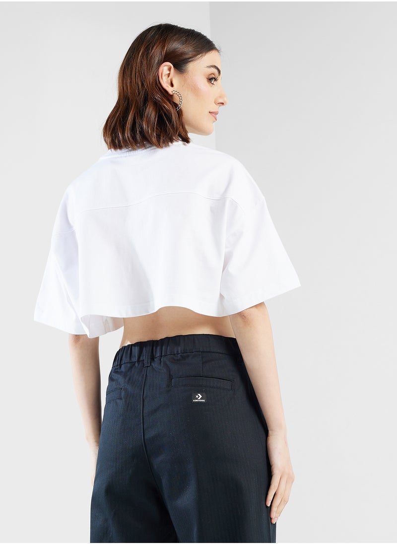 CONVERSE - Logo Cropped T-Shirt - Image 1