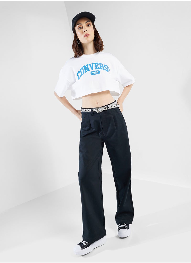 CONVERSE - Logo Cropped T-Shirt - Image 1