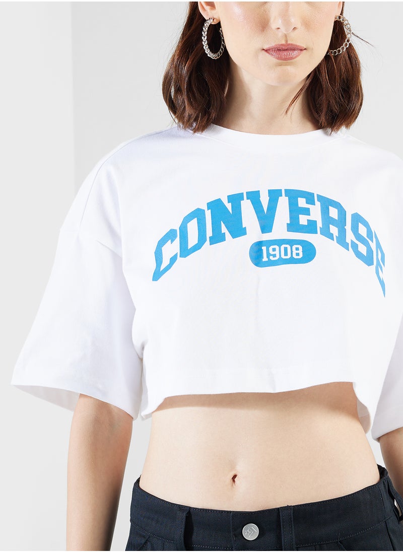 CONVERSE - Logo Cropped T-Shirt - Image 1