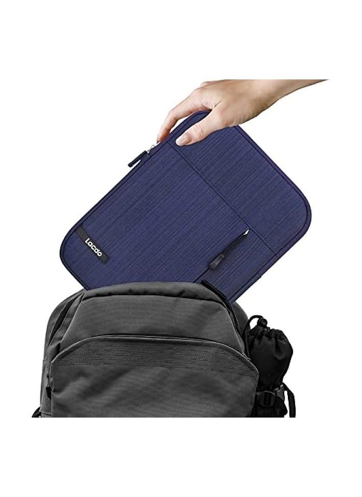 Tablet Sleeve Case for 13 inch New iPad Pro M4 2024, 13 inch New iPad Air M2 2024, 12.9 inch New iPad Pro 6 5 4 3 2022-2018 with Magic Keyboard and Smart Keyboard Folio Protective Bag, Blue
