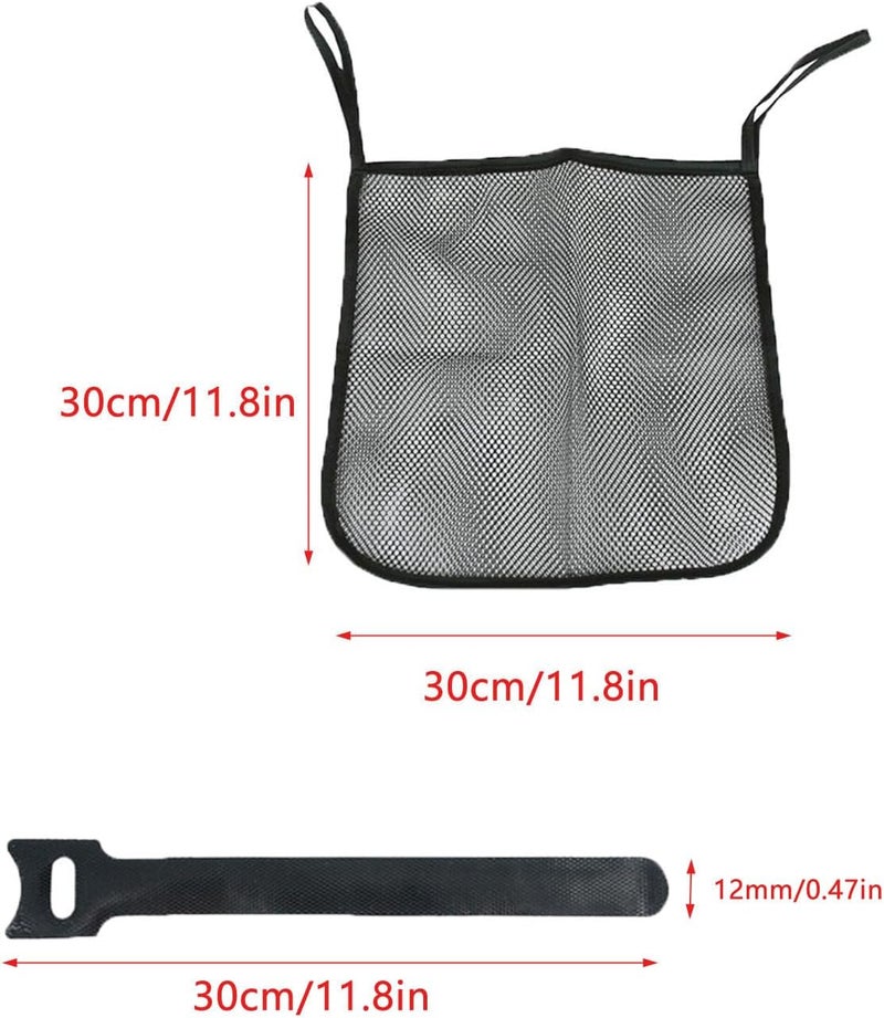 UtySty 3 Pack Stroller Sling Mesh Bag Back Hanging Extra Storage Organizer Handle Bar Attachment Net Pouch for Kids Wagon Pushchair Pram Car Seat Umbrella Water Bottle Diaper Bag Phone Snacks - Image 2