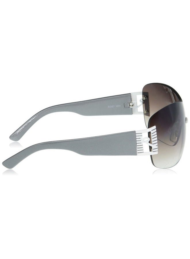 Rocawear R387 Frameless Uv Protective Vented Shield Sunglasses. Gifts for Women with Flair, 130 Mm, White, 130 mm - Image 3