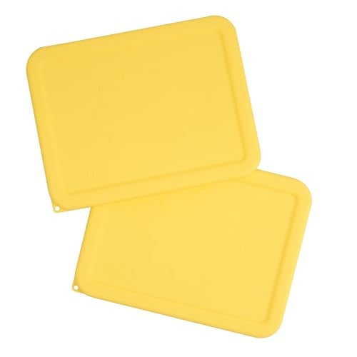 LUVCOSY 6 Cup Rectangle Silicone Storage Cover Lids Replacement for Anchor Hocking Glass Bowls (Container not Included) 2 Pack, Microwave, Dishwasher and Freezer Safe - Image 1