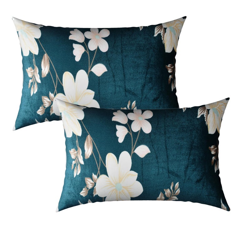 TIB 155 TC Premium Flannel Warm bedsheet for Double Bed 90x100 Inch with 2 Pillow Covers, (Flower Green) - Image 5