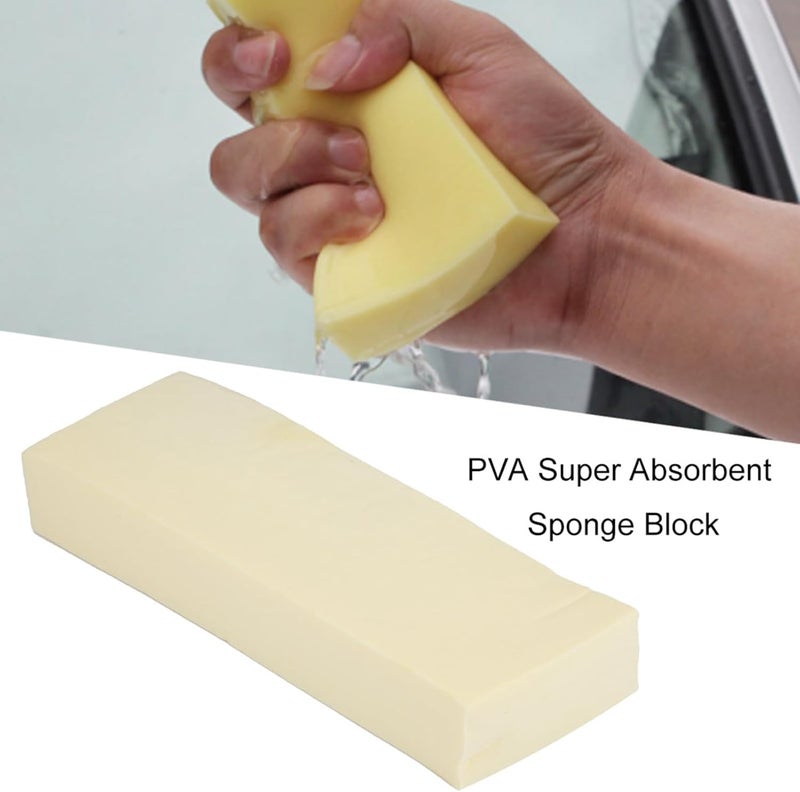 3Pcs Car Multifunctional PVA Super Absorbent Cleaning Sponge Blocks for Car, Bath, and Furniture (Yellow) - Image 5
