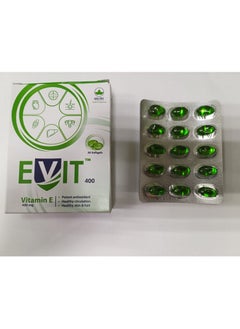 EVIT Vitamin E For Glowing Face,Strong Hair,Acne,Nails, Glowing Skin 400mg,Control Hair Lossess In 10 Days Approx  - Image 2