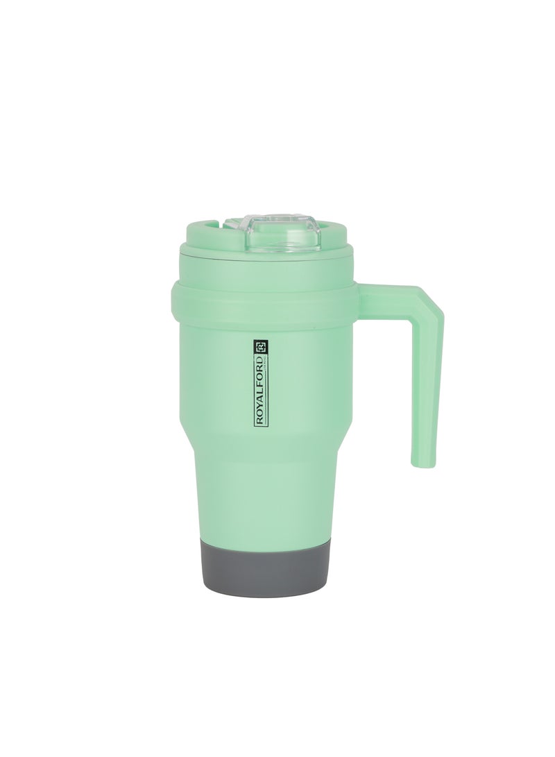Royalford 1000ml Vacuum Mug RF12436 Double Wall Stainless Steel Body with Handle Hot or Cold Leak-Proof Suitable for Indoor and Outdoor Assorted Colors - Image 1
