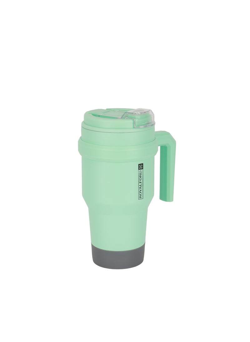 Royalford 1000ml Vacuum Mug RF12436 Double Wall Stainless Steel Body with Handle Hot or Cold Leak-Proof Suitable for Indoor and Outdoor Assorted Colors - Image 2