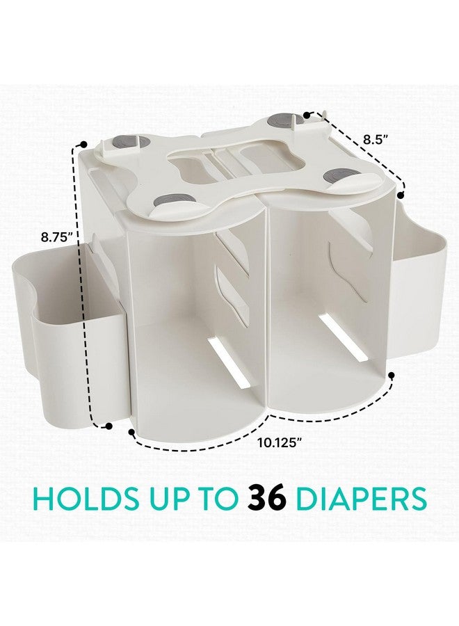 Prince Lionheart 2-in-1 Diaper Caddy - Modular Diaper Depot Organizer for Holding All Nursery Essentials - Versatile Storage for Diapers, Creams, Wipes, and More - Image 1