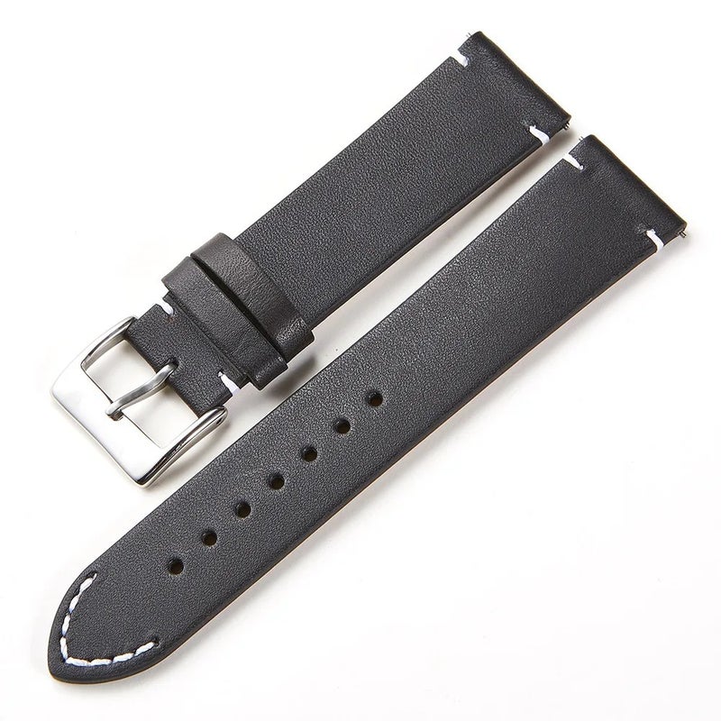 Bluejw Quick Release Genuine Leather Watch Band Replacement for Men and Women – 16mm 18mm 20mm 22mm 24mm Vintage Watch Strap, Easy to Replace - Image 4