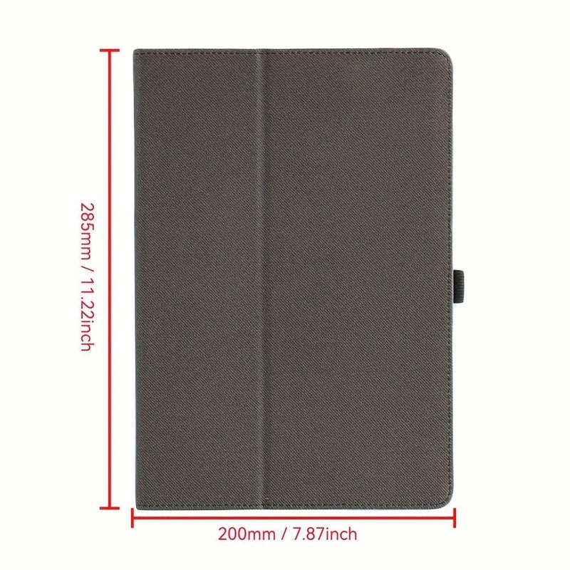 Compatible With Doogee U12 Case Black Faux Leather Cover Tablet Drawing Pencil Holder Wrist Strap Included - Image 3