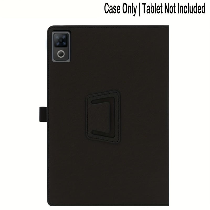 Compatible With Doogee U12 Case Black Faux Leather Cover Tablet Drawing Pencil Holder Wrist Strap Included - Image 1