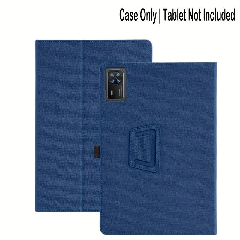 Compatible With Doogee U12 Case Black Faux Leather Cover Tablet Drawing Pencil Holder Wrist Strap Included - Image 2