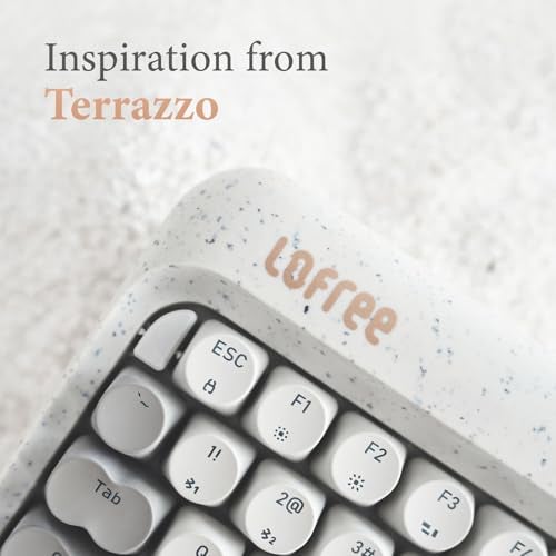 LOFREE Zero ARTZ Mechanical Keyboard, 75% Rechargeable Hot-swappable Keyboards with 3 Types Connection for Windows, Mac OS, Linear Switches/Terrazzo Grey - Image 2