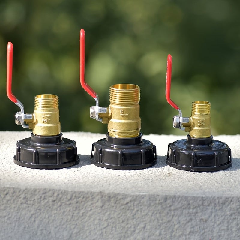 Ibc Tank Adapter S60 Brass 1 2 Male Thread Connector Valve Fitting for Rainwater Collection - Image 1