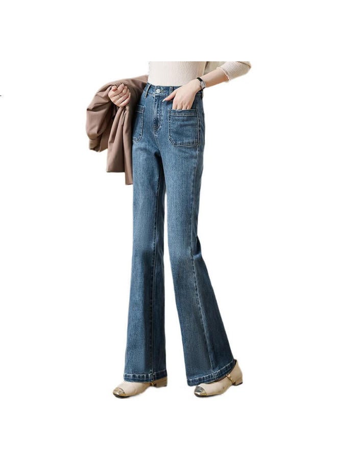 First Application Chushen Spring And Autumn Women'S High Waist Slim Fit Fashionable Flared Jeans With Pocket Design Long Pants S143N1002 - Image 3