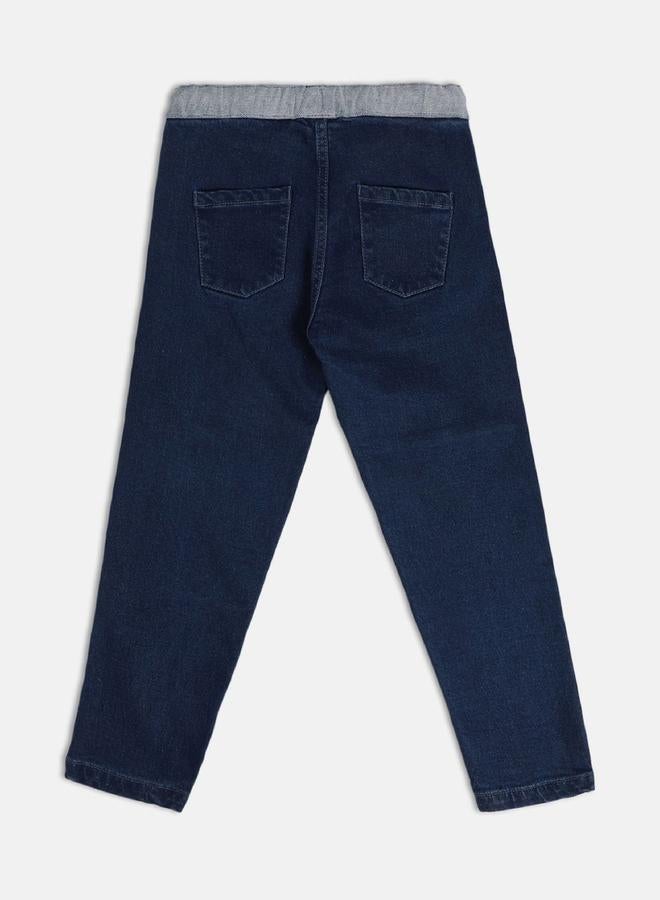 MINIKLUB Boys Cotton Blend Jeans with Drawstring Waist - Image 2