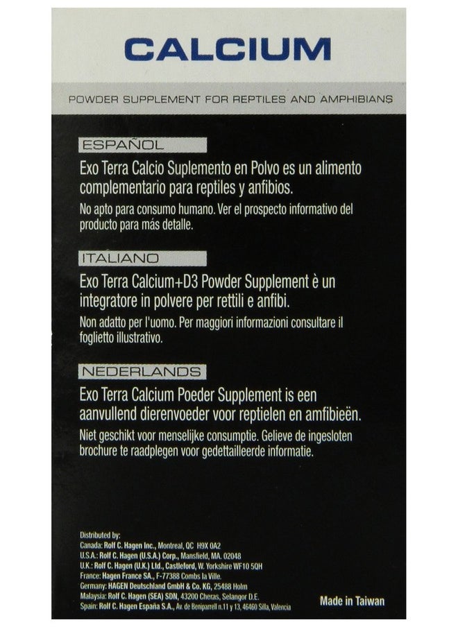 Exo Terra Calcium Powder Supplement For Reptiles And Amphibians, 3.2 Oz., Pt 1851  - Image 2