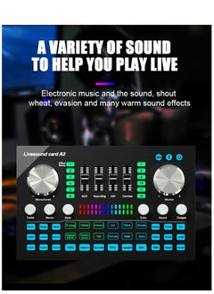 Generic Audio Mixer Professional Live Sound Card Studio Record Soundcard Bluetooth Microphone Mixer Voice Changer Live Streaming Audio Sound Mixer for Streaming Podcasting Gaming  - Image 4